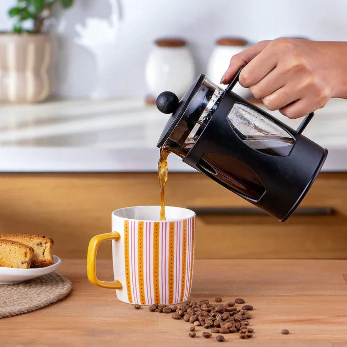 Emsan Striped New Bone Mug 350 ml Orange - Emsan Jordan