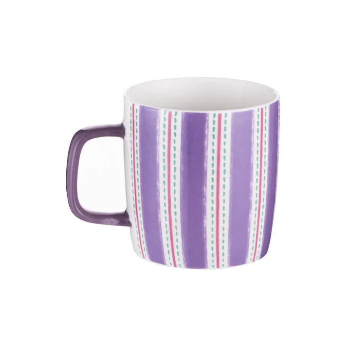 Emsan Striped New Bone Mug 350 ml Purple - Emsan Jordan