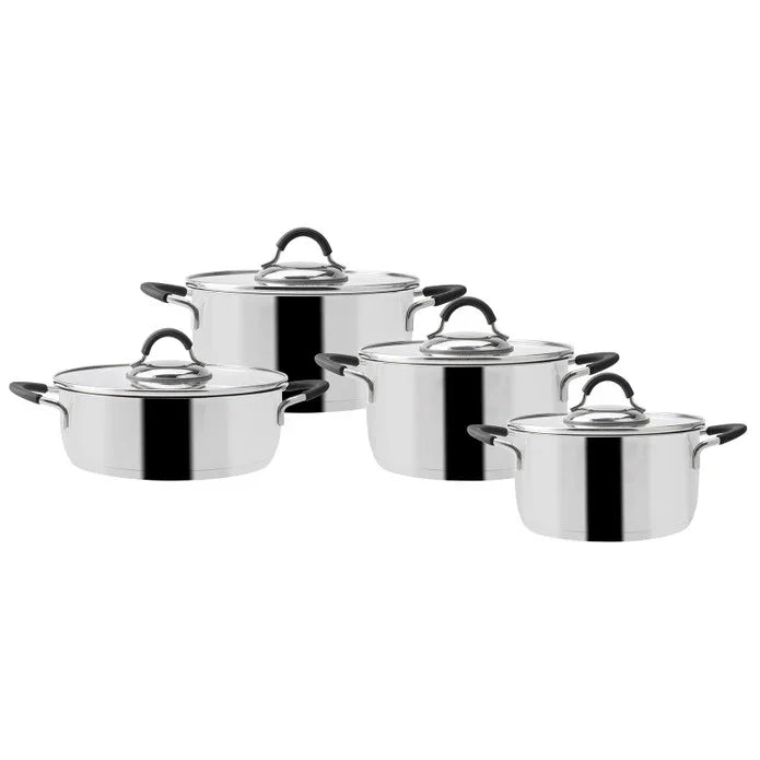 Emsan Unique 8-Piece Stainless Steel Cookware Set - Emsan Jordan