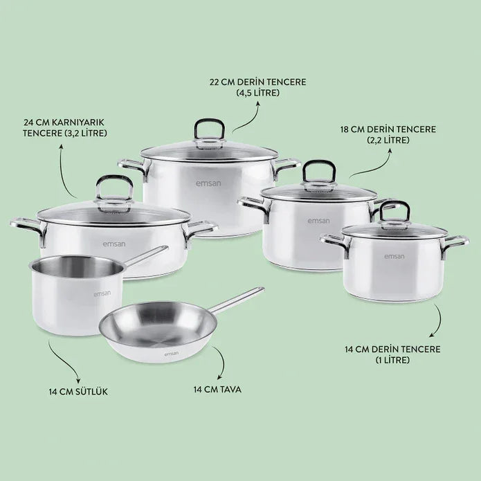 Emsan Cocinero 10-Piece Stainless Steel Dowry Set - Emsan Jordan