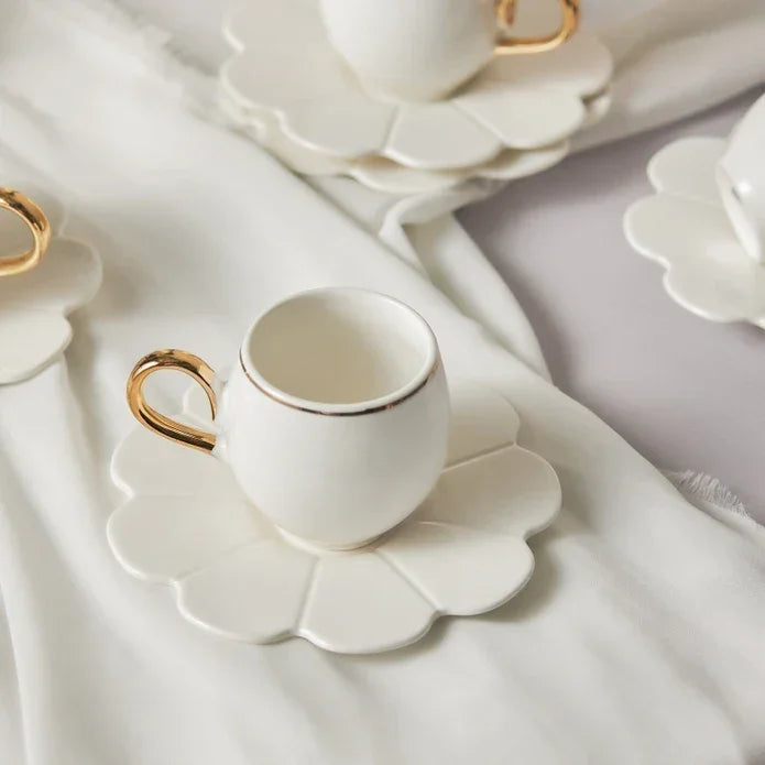 Emsan Beyoğlu 6-Person Porcelain Coffee Cup Set 80 ml - Emsan Jordan