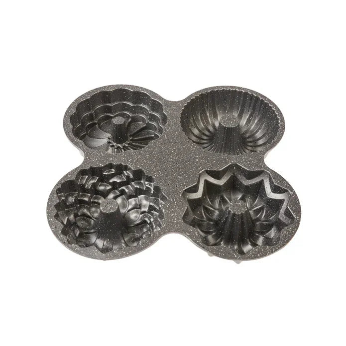 Emsan Griss One Four 4-Piece Cast Cake Mold Set Gray - Emsan Jordan