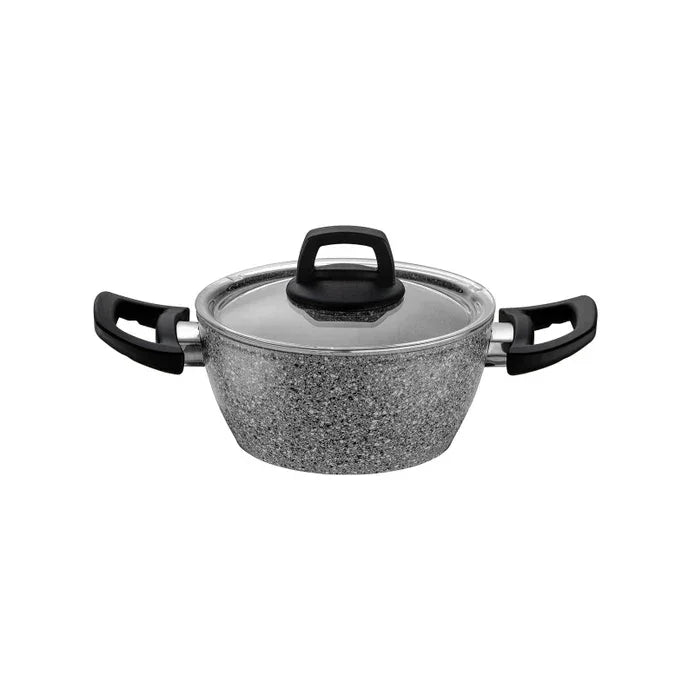 Emsan Lucca 7-Piece Cookware Set – Granite Coating, Gray-Blue - Emsan Jordan