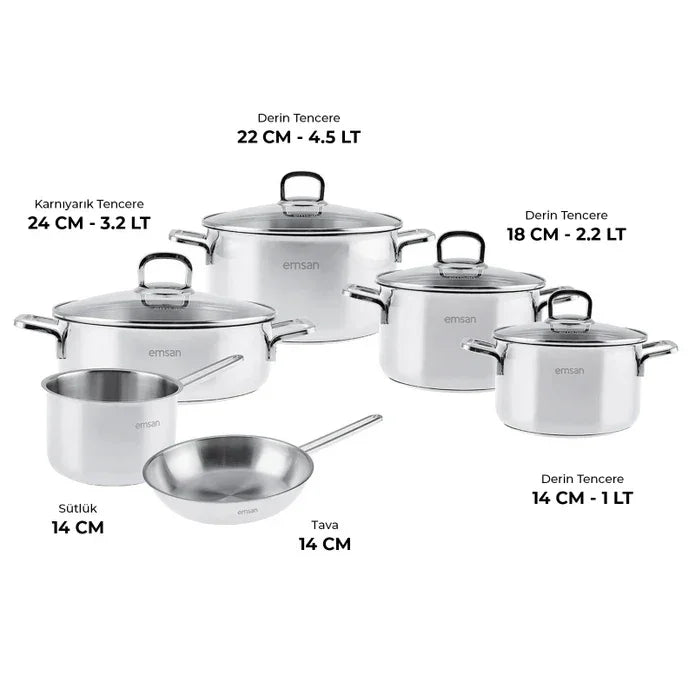 Emsan Cocinero 10-Piece Stainless Steel Dowry Set - Emsan Jordan