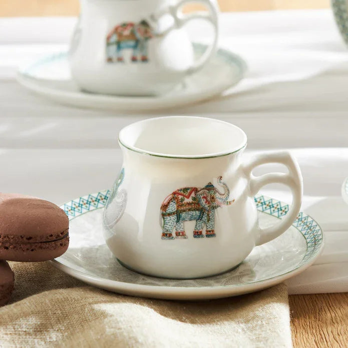 Emsan Tac Mahal 6-Person Porcelain Coffee Cup Set - Emsan Jordan