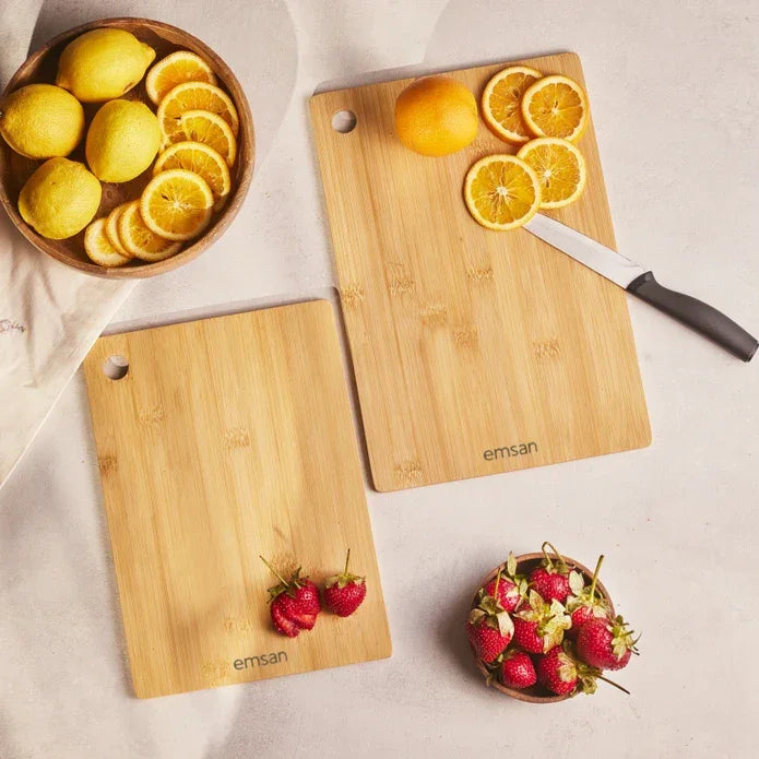 Emsan Bamboo Master Chop 2-Piece Cutting Board Set - Emsan Jordan