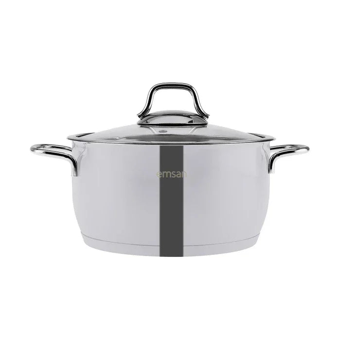 Emsan Valeria 8-Piece Stainless Steel Cookware Set - Emsan Jordan