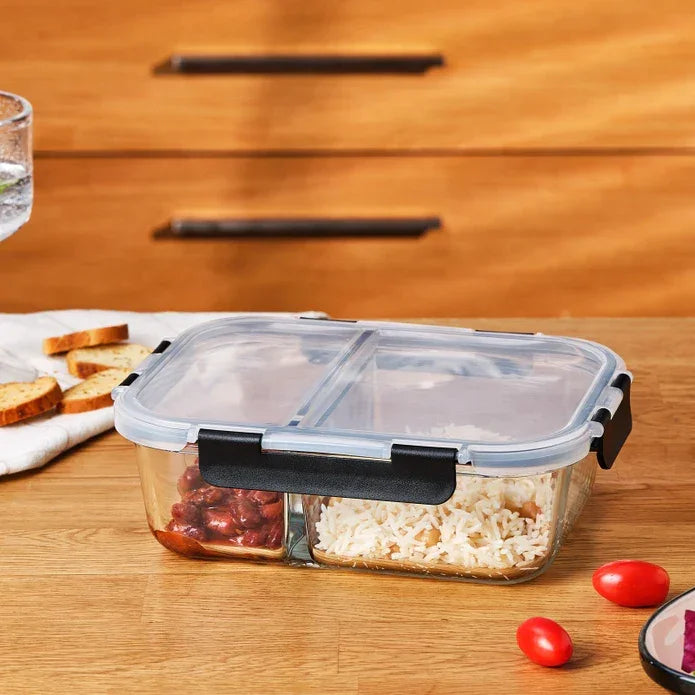 Emsan Twin 1360 ml Borosilicate Storage Container - Emsan Jordan