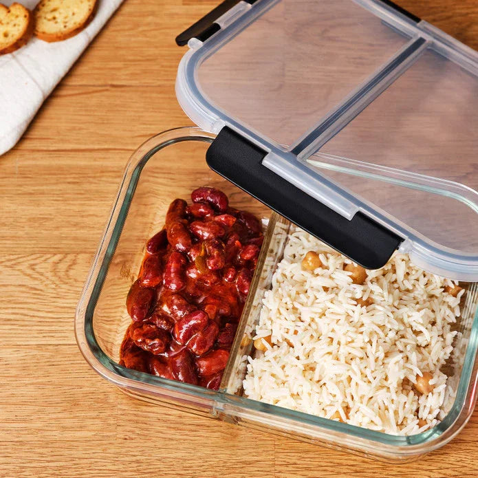 Emsan Twin 1360 ml Borosilicate Storage Container - Emsan Jordan