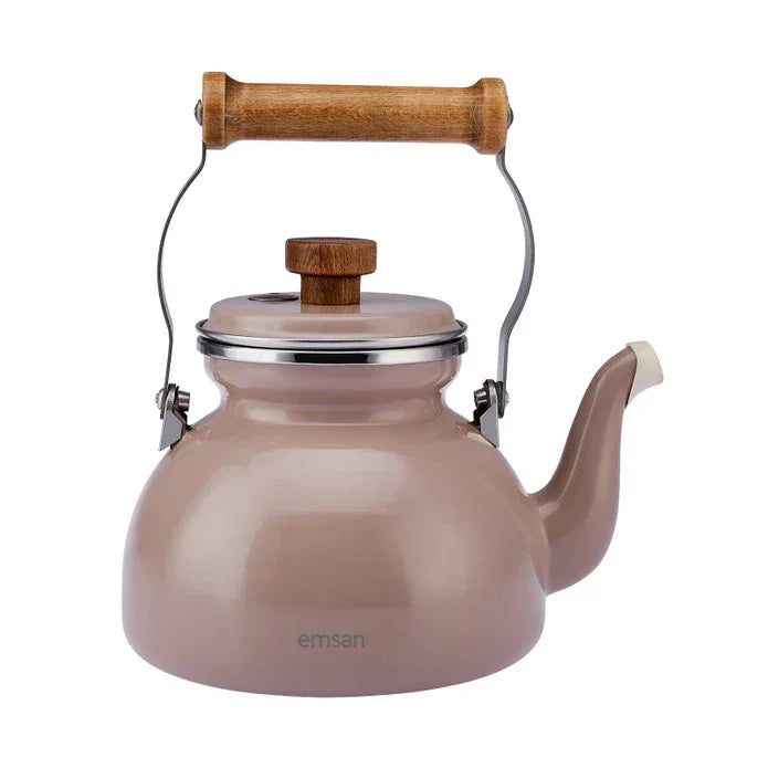 Emsan Royal Enamel Teapot – Taupe - Emsan Jordan
