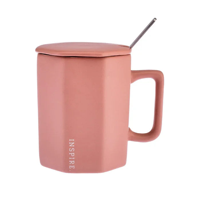 Emsan Inspire 3 Piece New Bone Mug 320 ml Coral - Emsan Jordan