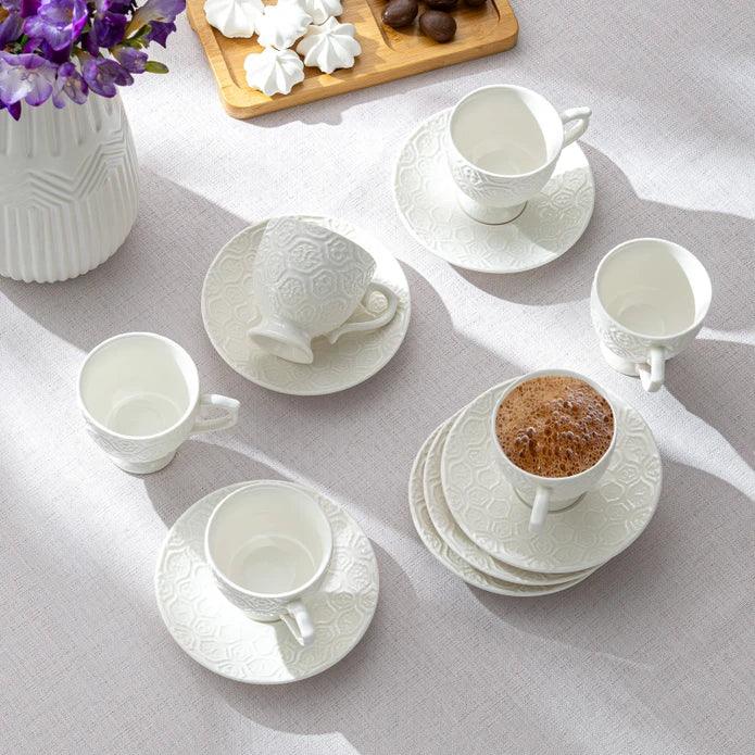 Istanbul Porcelain Hemdem 6-Person Coffee Cup Set 90 ml - Emsan Jordan