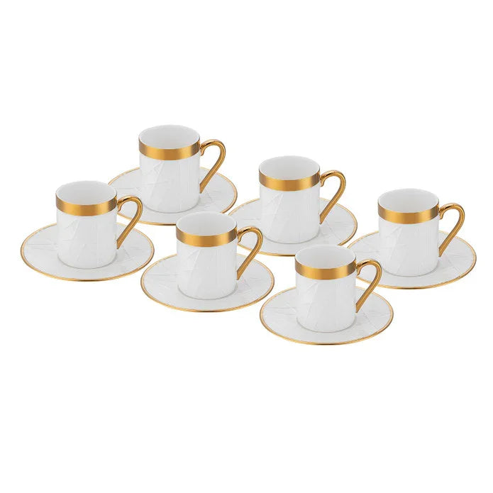 Istanbul Porcelain Buse 6-Piece Coffee Cup Set 90 ml - Emsan Jordan