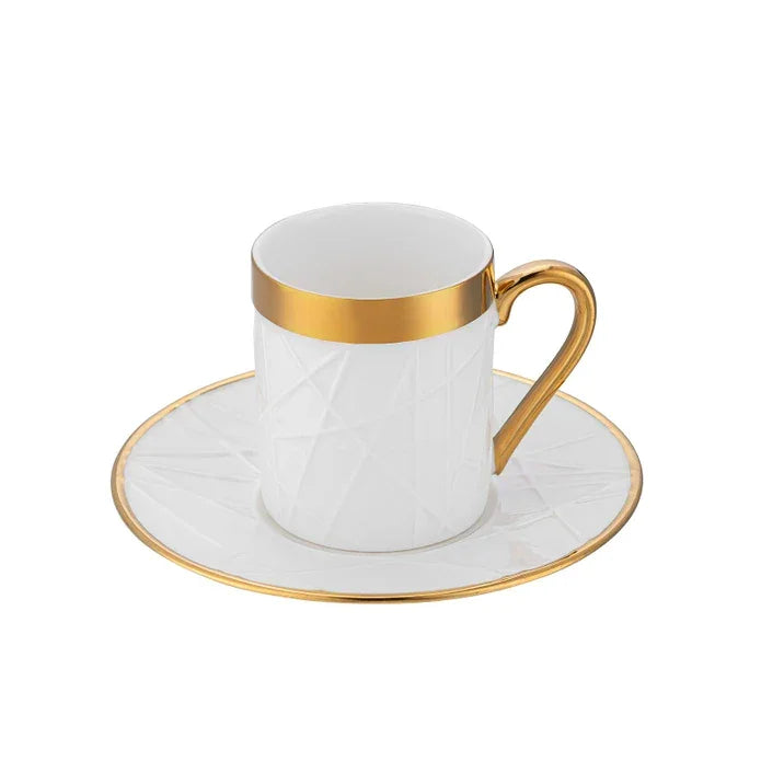 Istanbul Porcelain Buse 6-Piece Coffee Cup Set 90 ml - Emsan Jordan