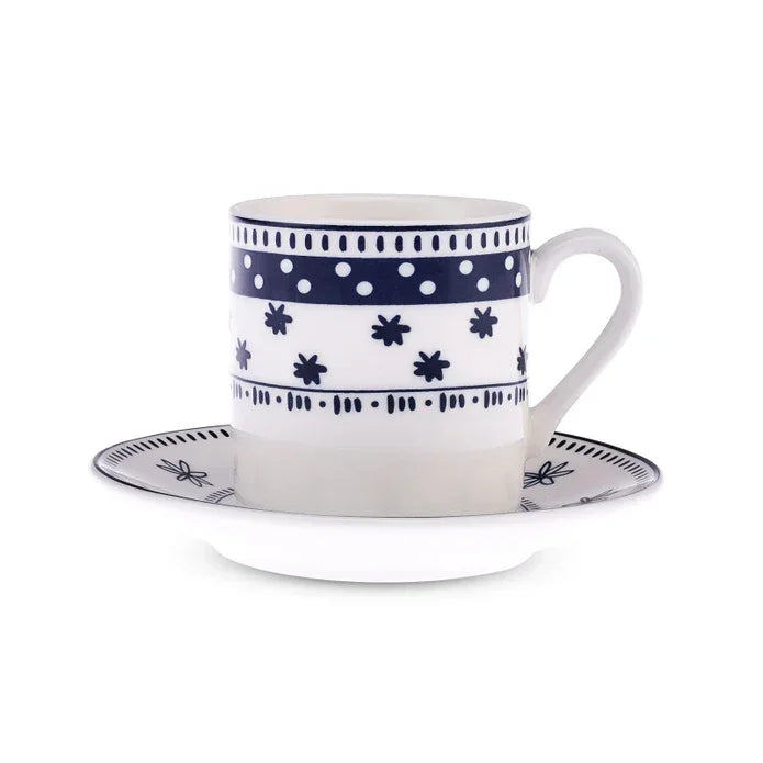 Emsan Ethnic Mix New Bone 6-Person Coffee Cup Set 90 ml - Emsan Jordan