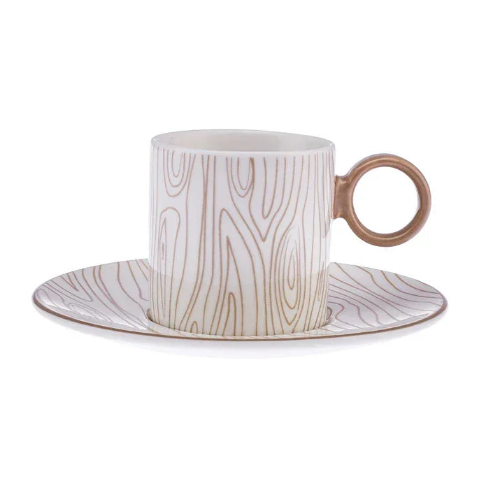 Istanbul Porcelain Ayda 6-Person Coffee Cup Set 90 ml - Emsan Jordan