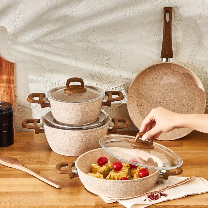 Emsan Royal Natural 7-Piece Cookware Set - Emsan Jordan