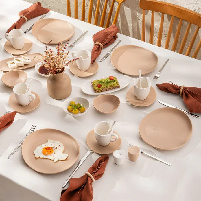 Istanbul Porcelain Belin 32-Piece Breakfast Set for 6 People - Emsan Jordan