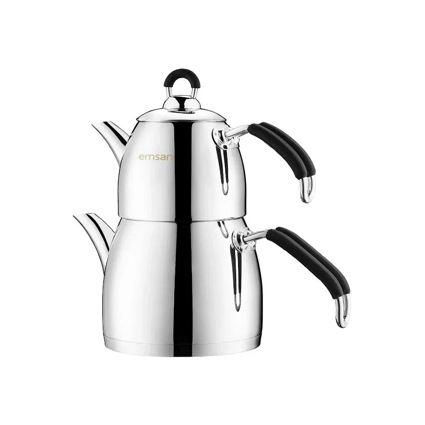 Emsan Mina Mini Teapot Set Black 0.60 – 1.25 Liters - Emsan Jordan