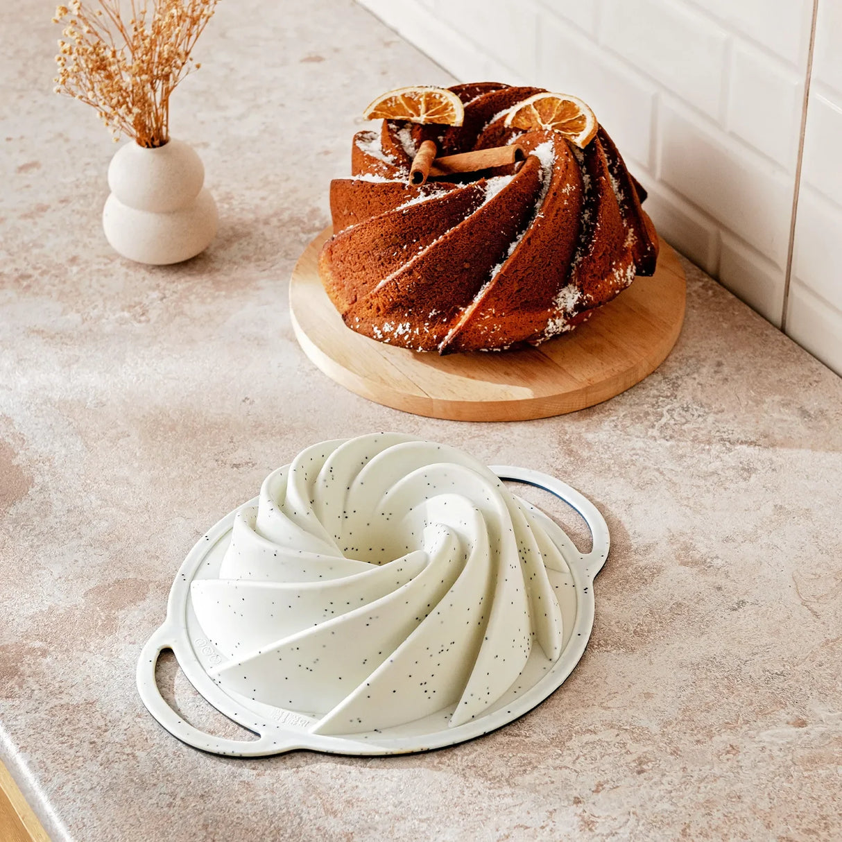 Emsan Blue Dot Silicone Cake Mold - Emsan Jordan