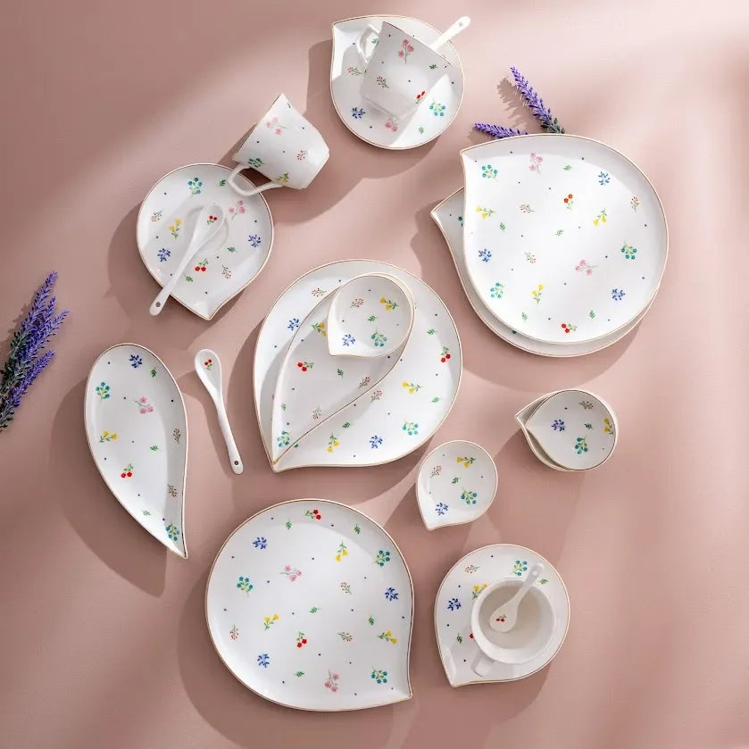 Emsan Daisy Porcelain 32-Piece Breakfast Set for 6 People - Emsan Jordan