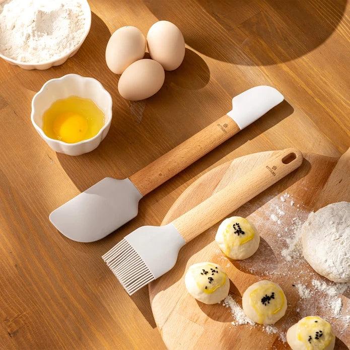 Emsan Soft Silicone Brush and Spatula Set - Emsan Jordan