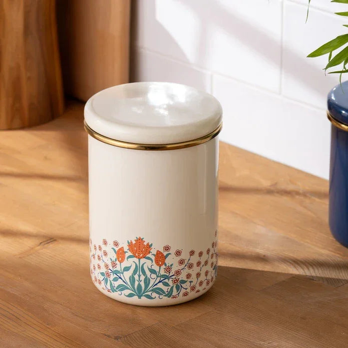 Emsan Hasbahçe Large Size Enamel Jar - Emsan Jordan