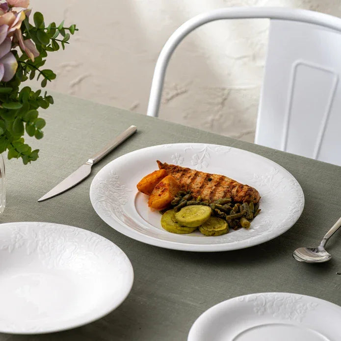 Istanbul Porcelain Magnolia Serving Plate 26 cm - Emsan Jordan