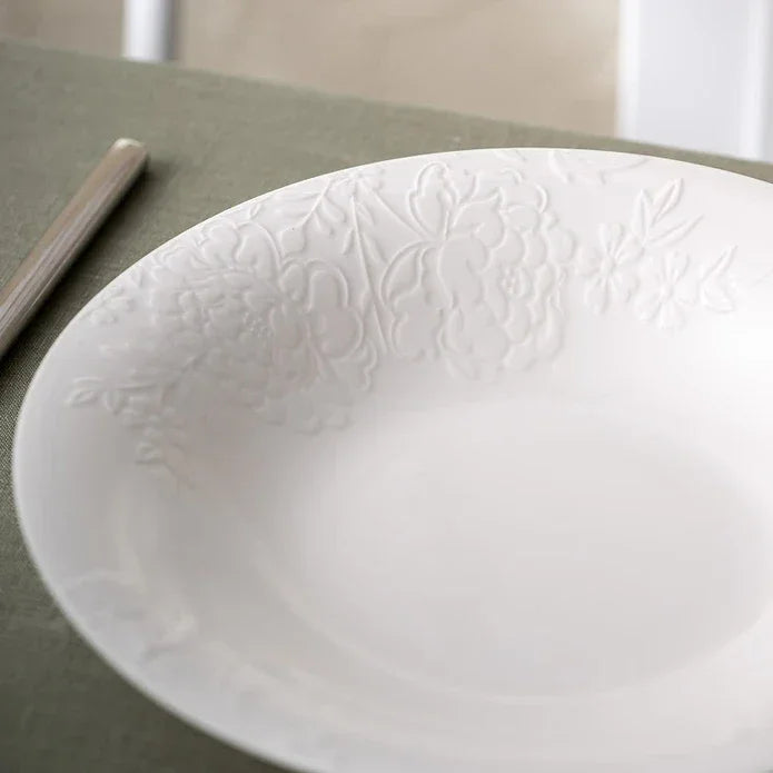 Istanbul Porcelain Magnolia Deep Plate 22 cm - Emsan Jordan