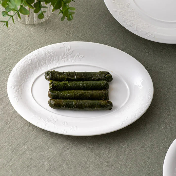 Istanbul Porcelain Magnolia Canoe Plate 35 cm - Emsan Jordan