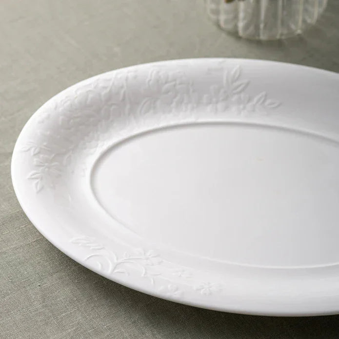 Istanbul Porcelain Magnolia Canoe Plate 35 cm - Emsan Jordan