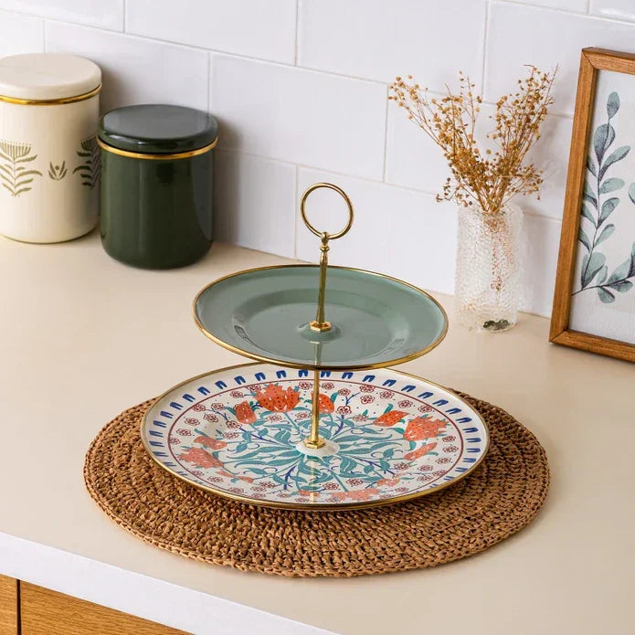 Emsan Hasbahçe Enamel Tiered Cookie Tray 21 x 29 cm - Emsan Jordan