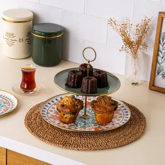 Emsan Hasbahçe Enamel Tiered Cookie Tray 21 x 29 cm - Emsan Jordan