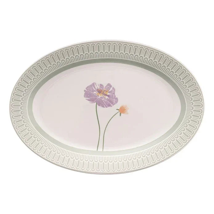 Emsan New Bone Poppy 28-Piece Round Dinner Set for 6 People - Emsan Jordan