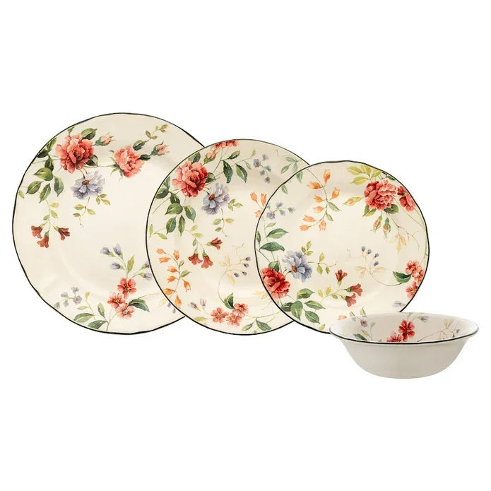 Istanbul Porcelain Heybeli 24-Piece Dinner Set for 6 People - Emsan Jordan