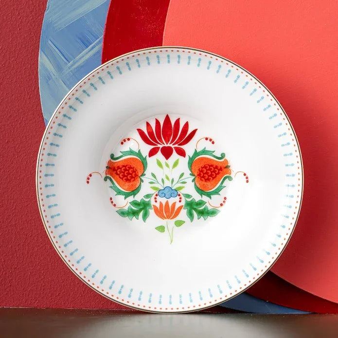 Istanbul Porcelain Nar Fine Bone Deep Plate Blue 22 cm - Emsan Jordan