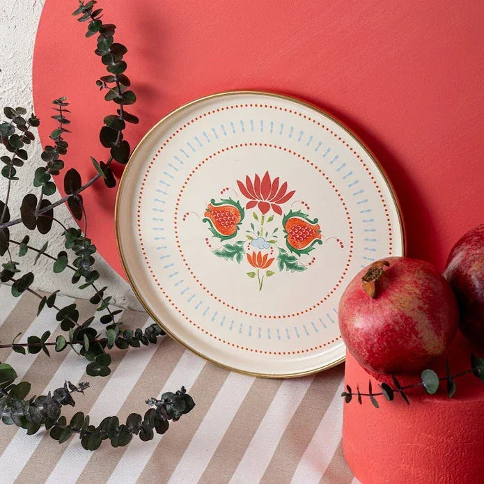 Emsan Nar Enamel Cake Plate 21 cm - Emsan Jordan