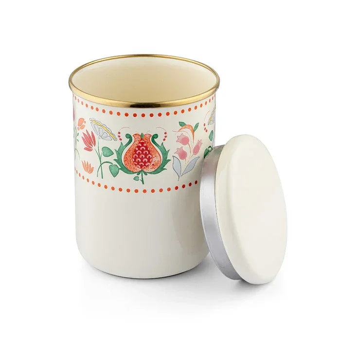 Emsan Nar Enamel Large Flat Jar - Emsan Jordan