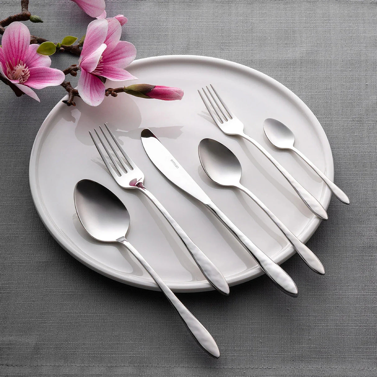 Emsan Akasya 72-Piece Boxed Fork, Spoon, and Knife Set - Emsan Jordan