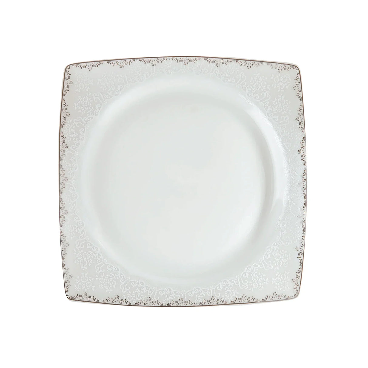 Emsan Fine Bone Yeni Lotus 61-Piece 12-Person Square Dinner Set - Emsan Jordan