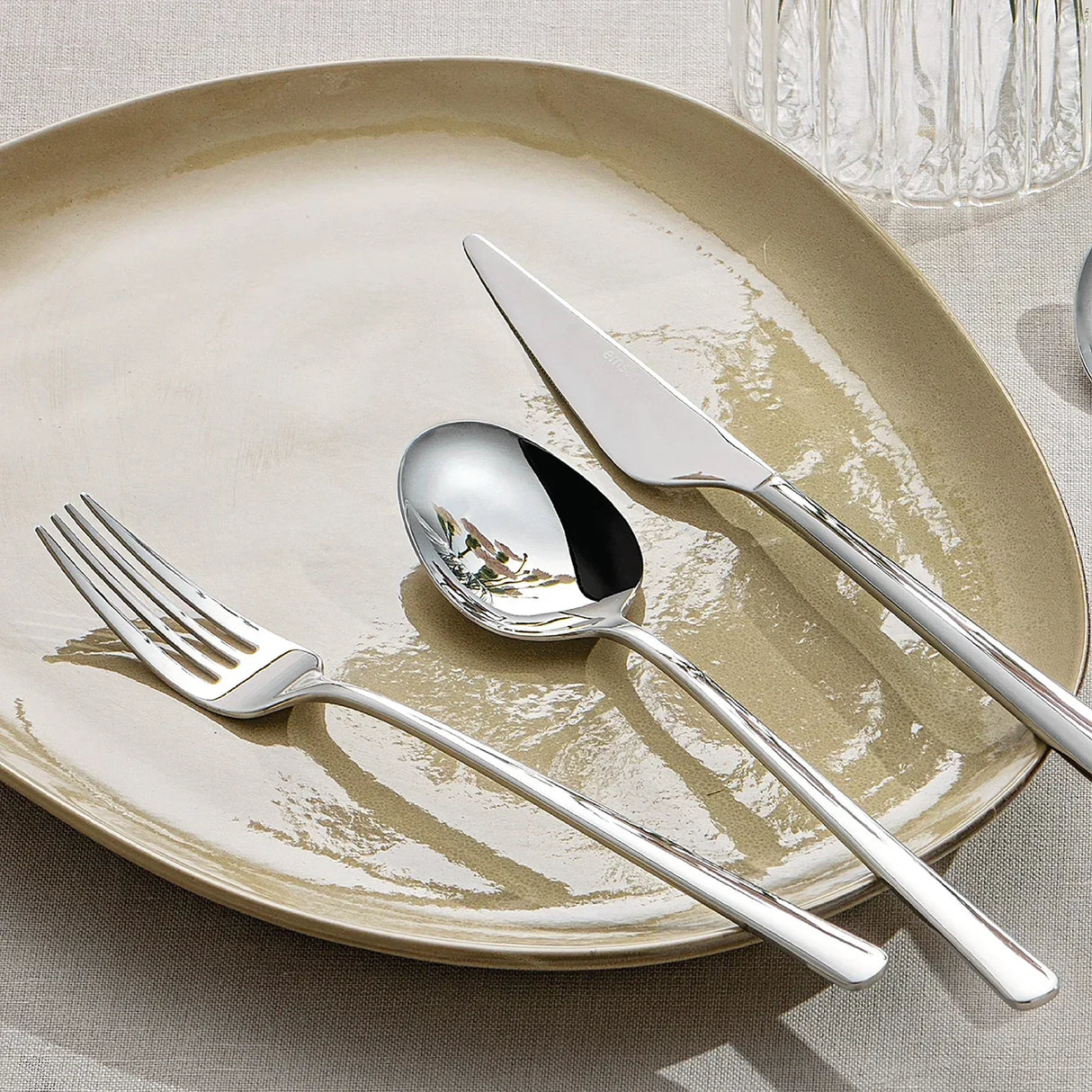 Emsan Ladin 84-Piece 12-Person Fork, Spoon, and Knife Set, Boxed - Emsan Jordan