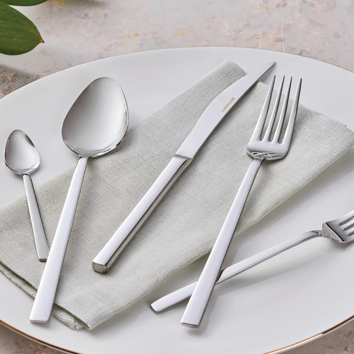 Emsan Talia 60-Piece 12-Person Boxed Fork, Spoon, and Knife Set - Emsan Jordan