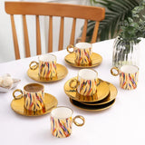 Istanbul Porcelain Ahenk 6-Person Coffee Cup Set 90 ml - Emsan Jordan