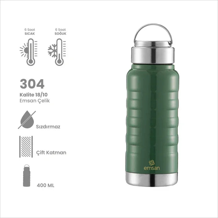 Emsan Vigor Thermos Green – 400 ml - Emsan Jordan