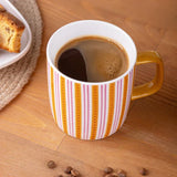 Emsan Striped New Bone Mug 350 ml Orange - Emsan Jordan