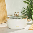 Emsan Nostalji Enamel Cream Frying Pot - Emsan Jordan