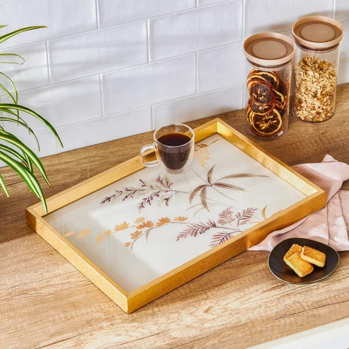 Emsan Felita Tray 31×46 cm – Gold - Emsan Jordan