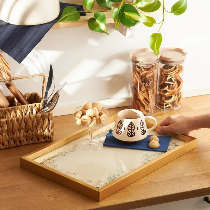 Emsan Foresta Tray 31×46 cm – Gold - Emsan Jordan