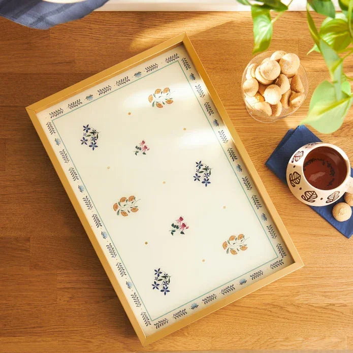 Emsan Farina Tray 31×46 cm – Gold - Emsan Jordan