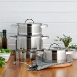 Emsan Karya 8-Piece Induction-Based Stainless Steel Cookware Set - Emsan Jordan